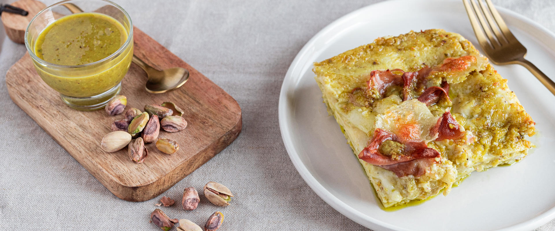 Lasagne con Pesto di Pistacchi Carli