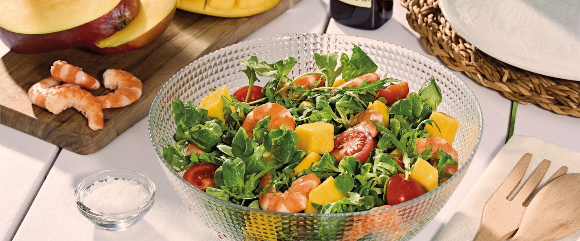 Insalata di gamberi e mango
