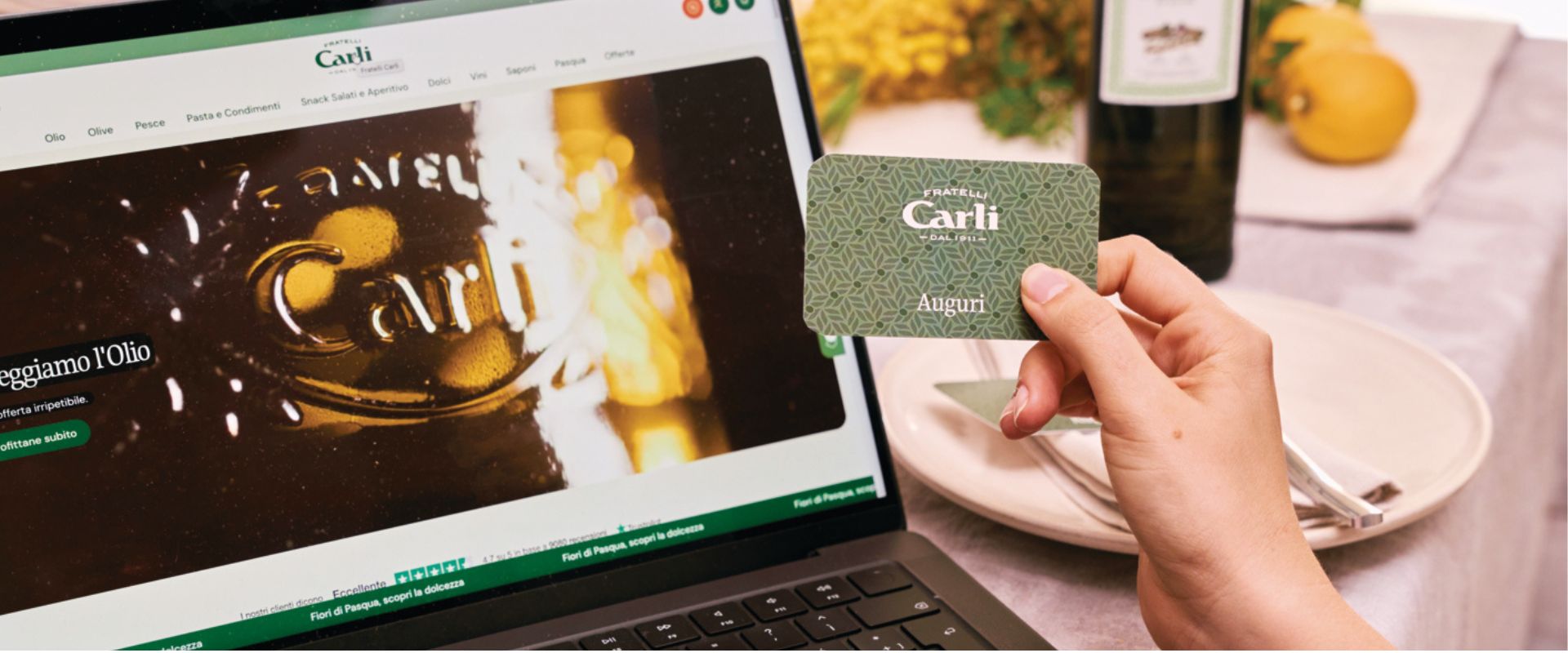Gift Card Fratelli Carli come regalo di Pasqua last minute