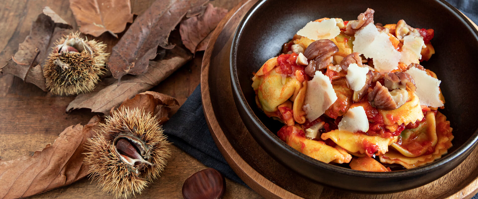 Tortelli di castagne con sugo ai carciofi – Carli