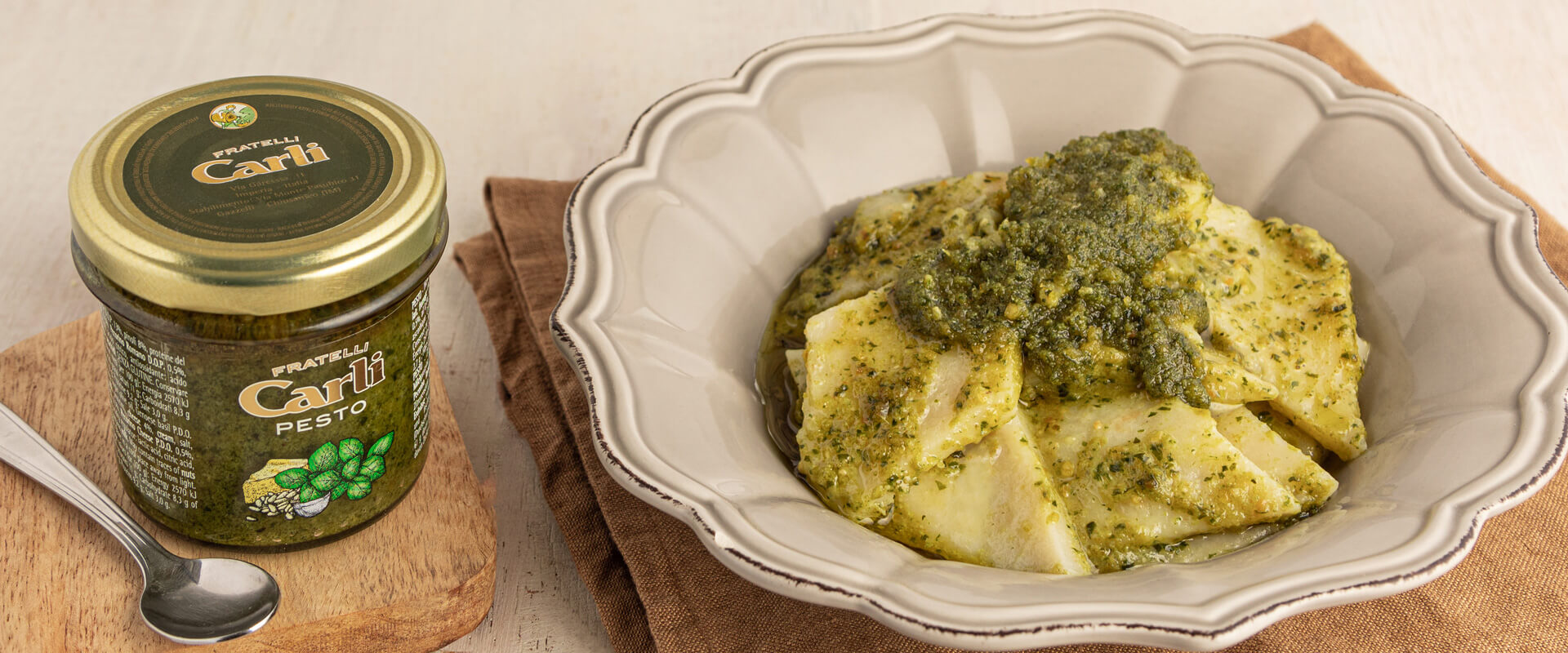 Testaroli al Pesto alla Genovese Carli