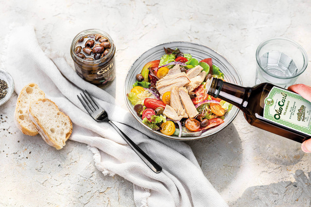 Insalata di Tonno con Olio Extra Vergine di Oliva Classico
