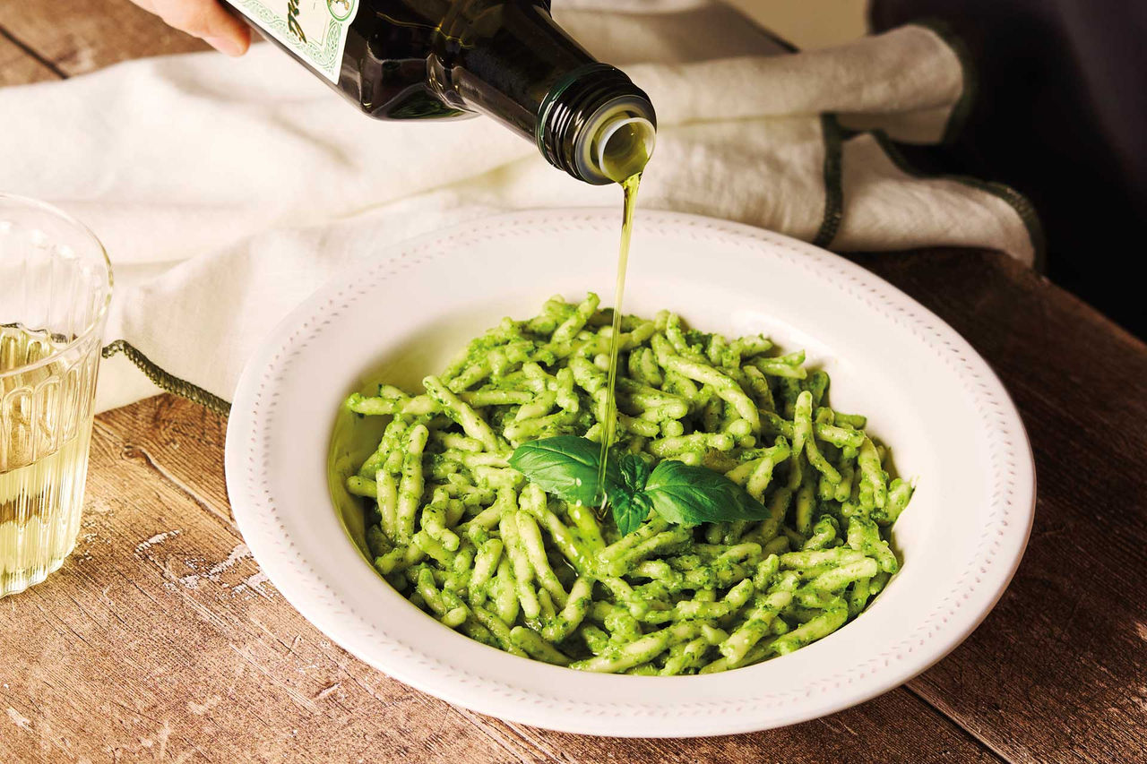 Trofiette al Pesto con Olio EVO Classico