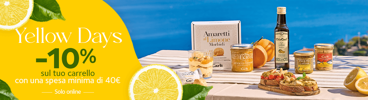 Promozione Yellow Days: -10% sul tuo carrello con una spesa minima di 40€