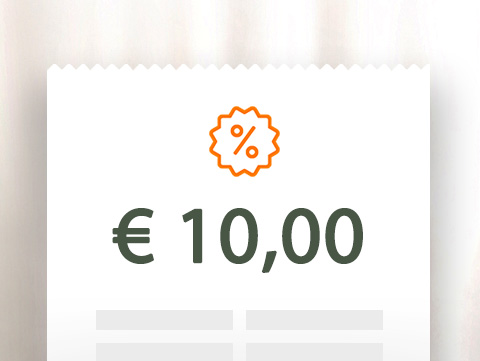 € 10 di sconto sull'ordine