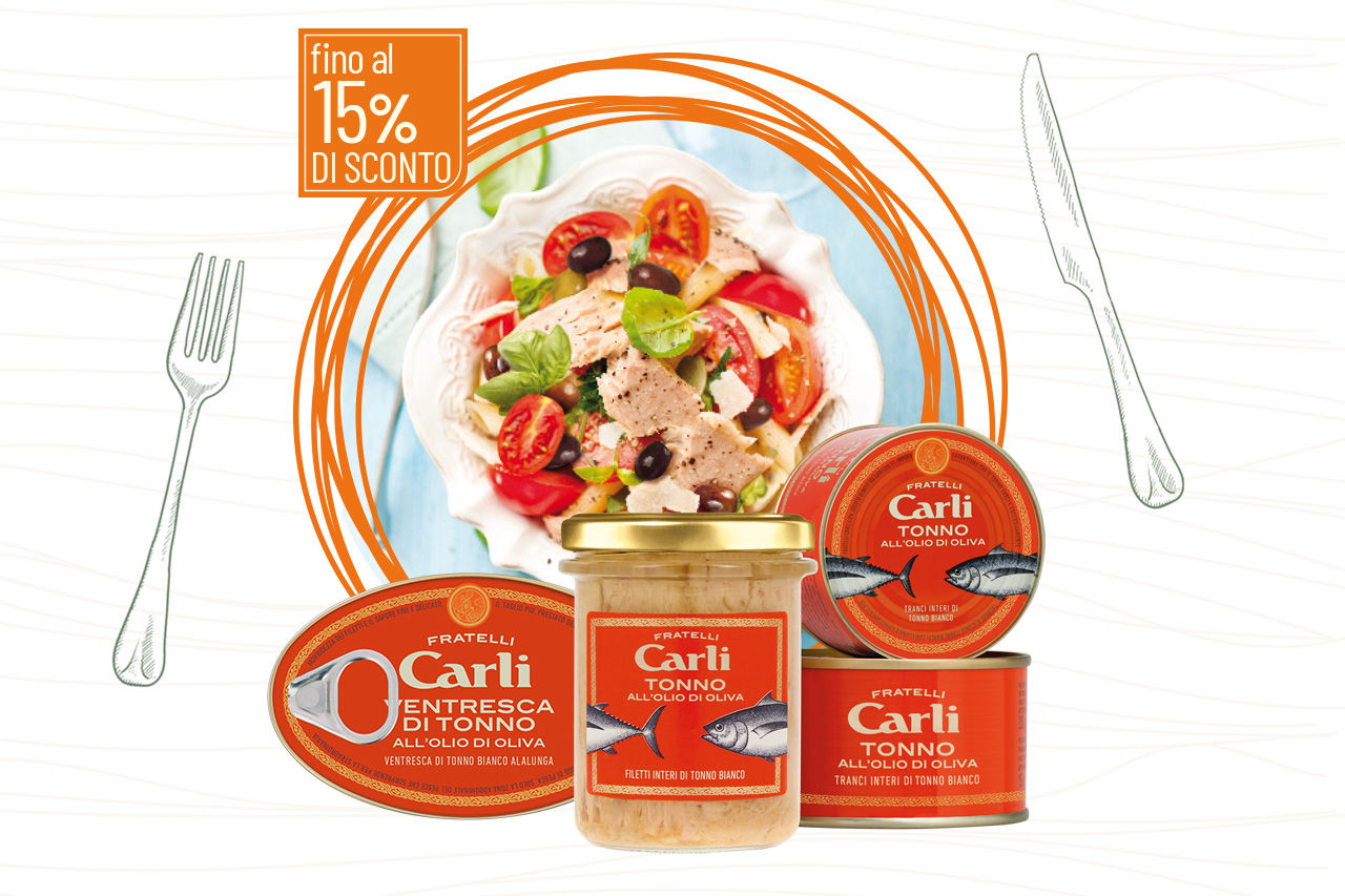 Emporio Fratelli Carli: promozione fino al 15% di sconto sul Tonno Bianco all'Olio di Oliva
