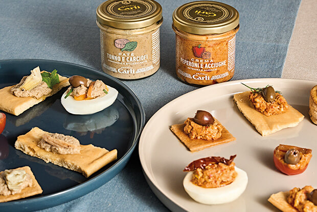 Novità: Paté Tonno e Carciofi e Crema Peperoni e Acciughe