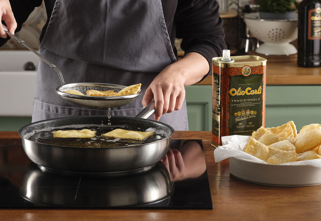 Una frittura con Olio Carli di Oliva Tradizionale