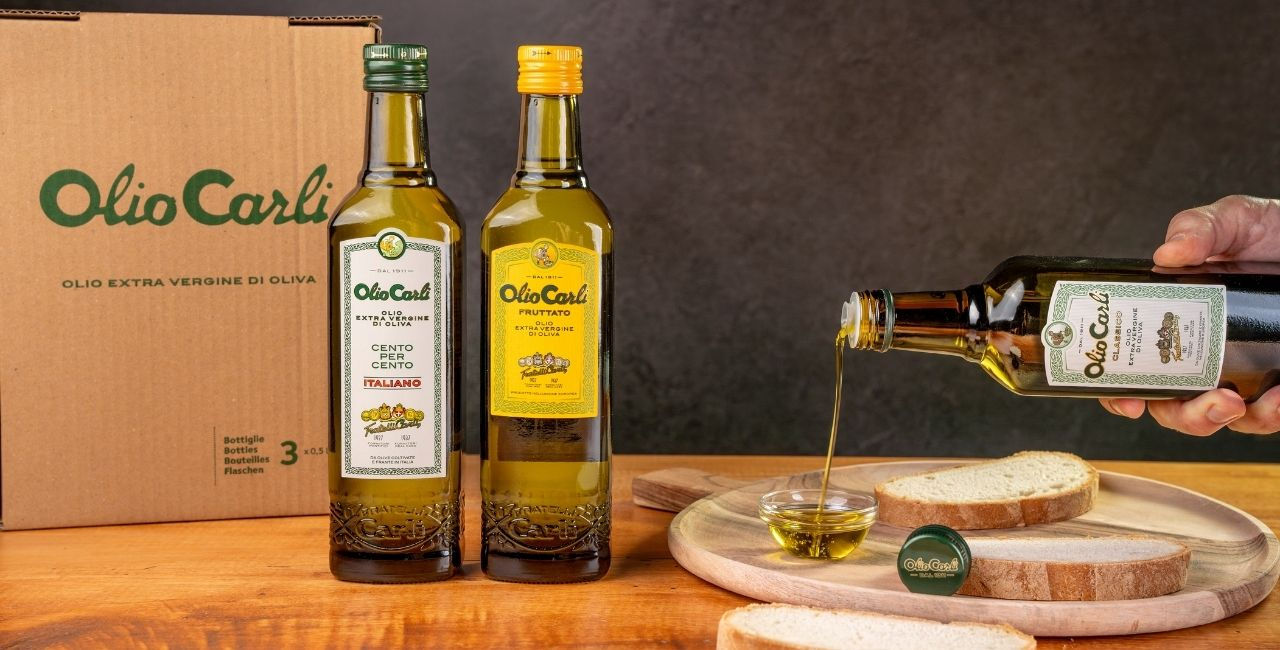 Tris di bottiglie di OLIO CARLI Extra Vergine di Oliva