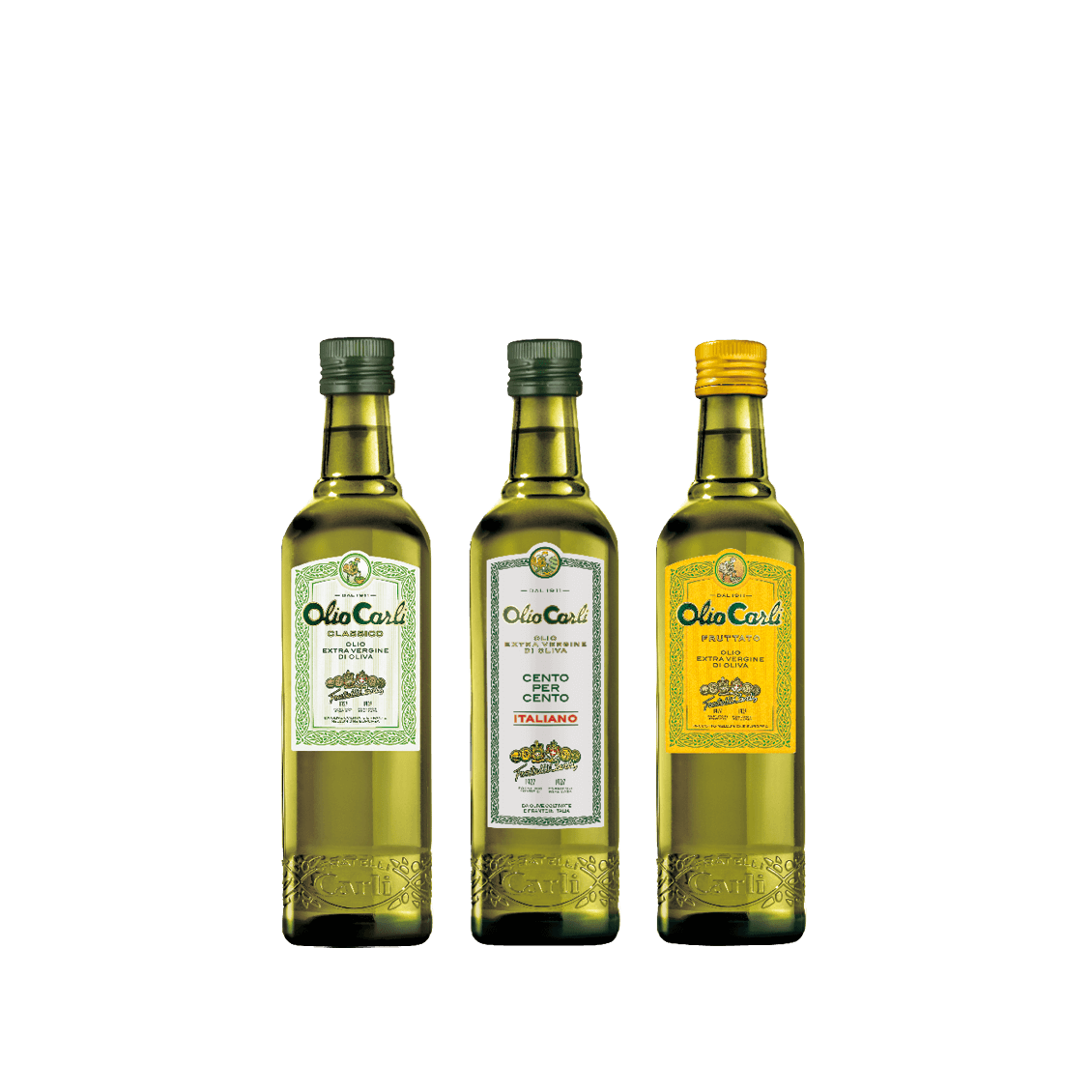 Bottiglie di OLIO CARLI Extra Vergine di Oliva