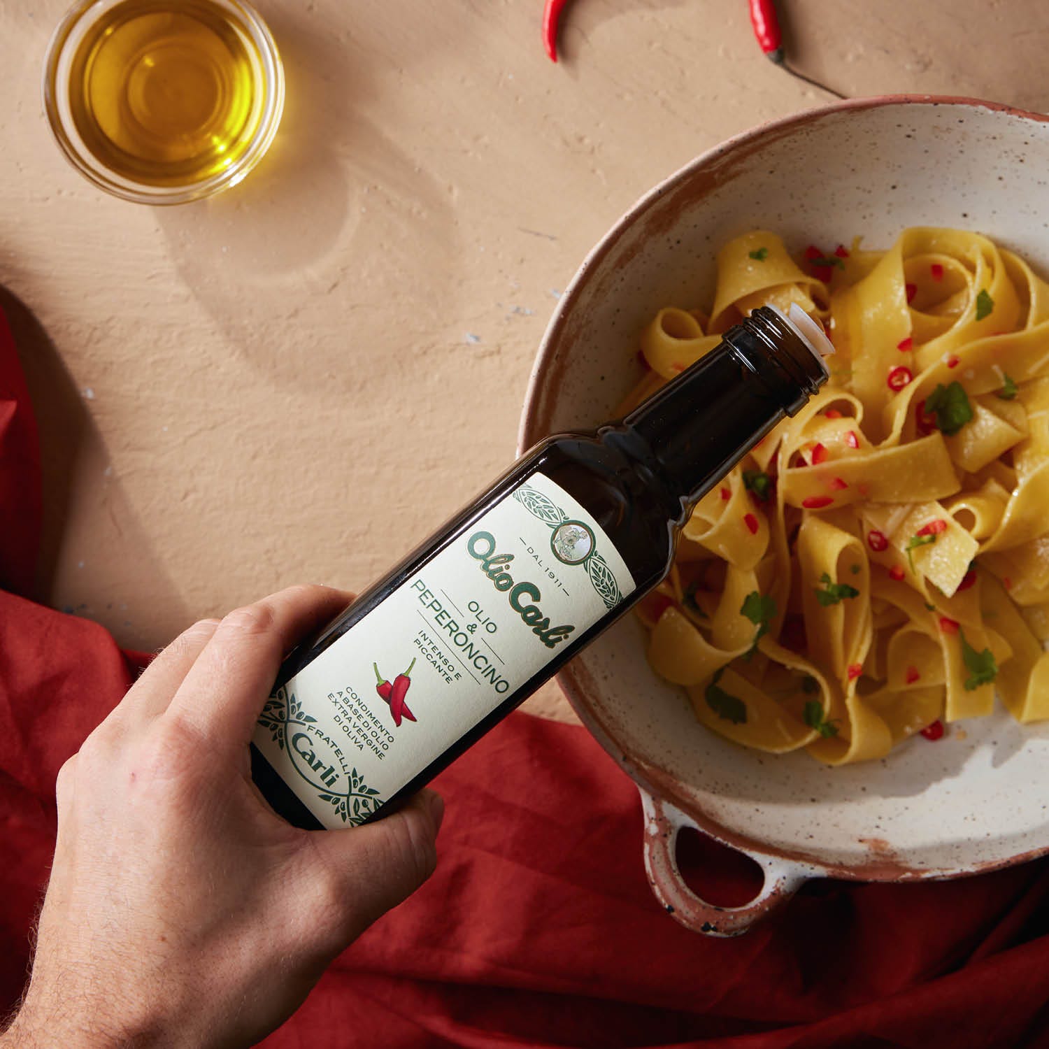 Olio al Basilico + Olio al Peperoncino