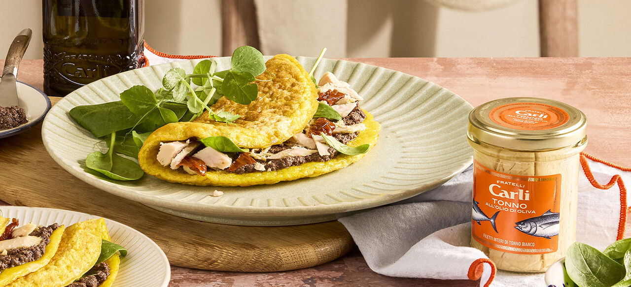 Omelette con Filetti di Tonno