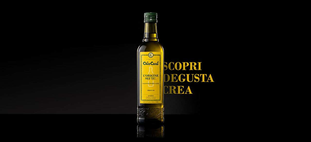 Bottiglia dell'olio che i parecipanti possono preparare alla conclusione del corso: Scopri Degusta Crea