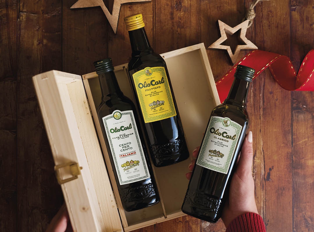 Bottiglie della Confezione Olio Carli