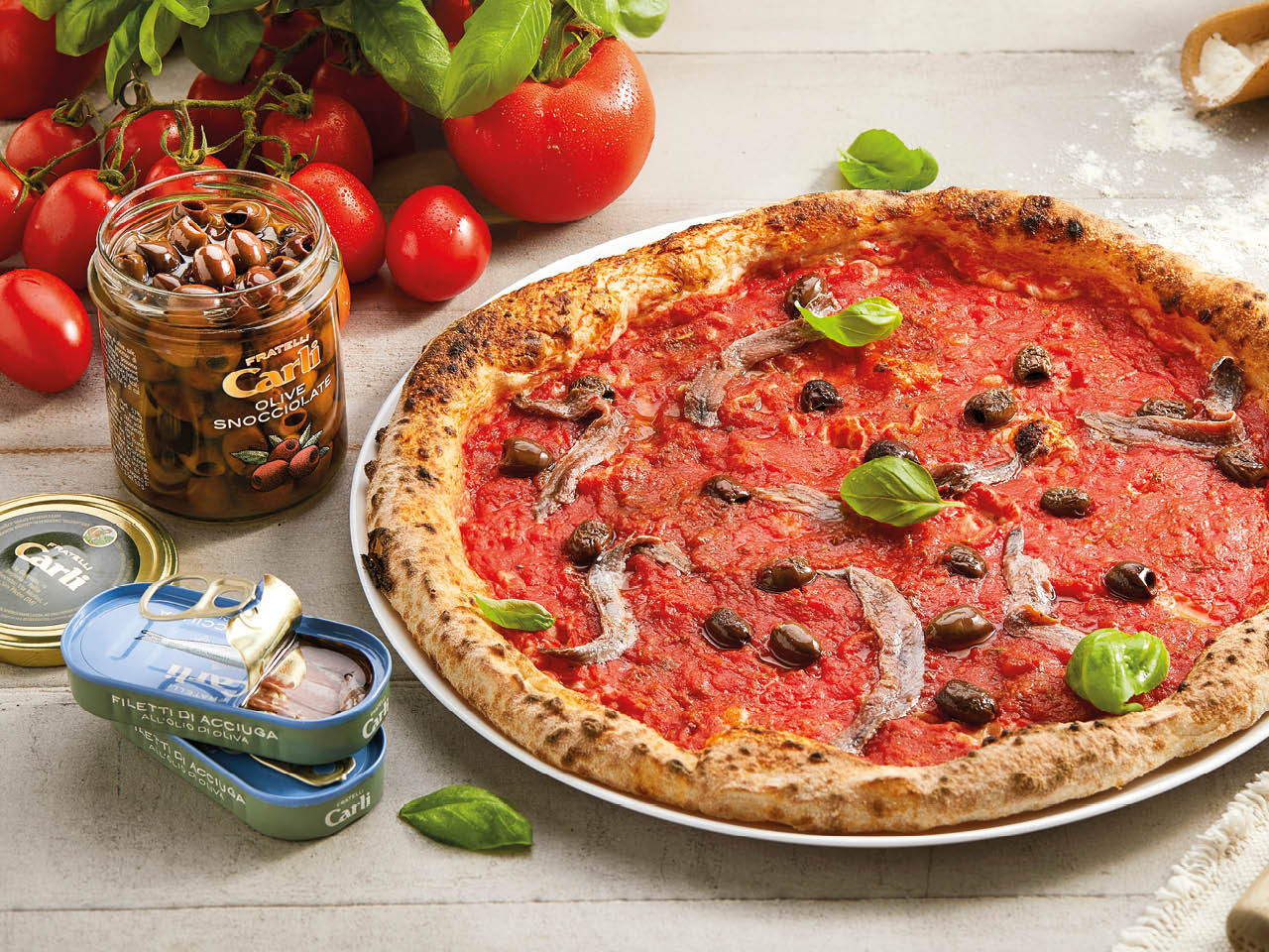 pizza con acciughe