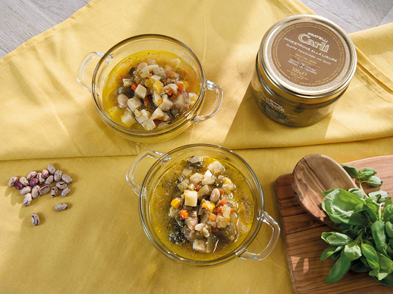 due porzioni di minestrone