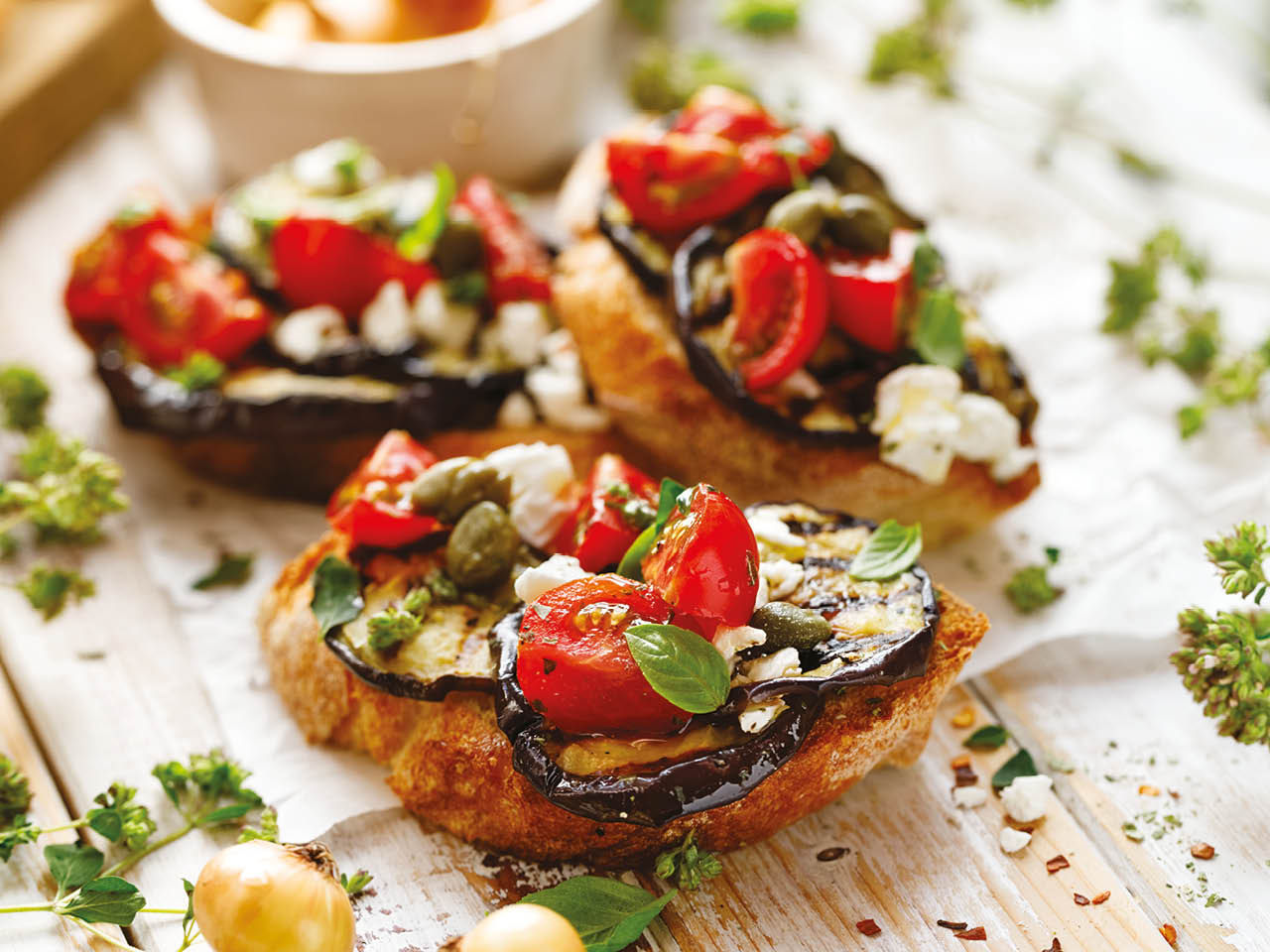 Pane con verdure grigliate