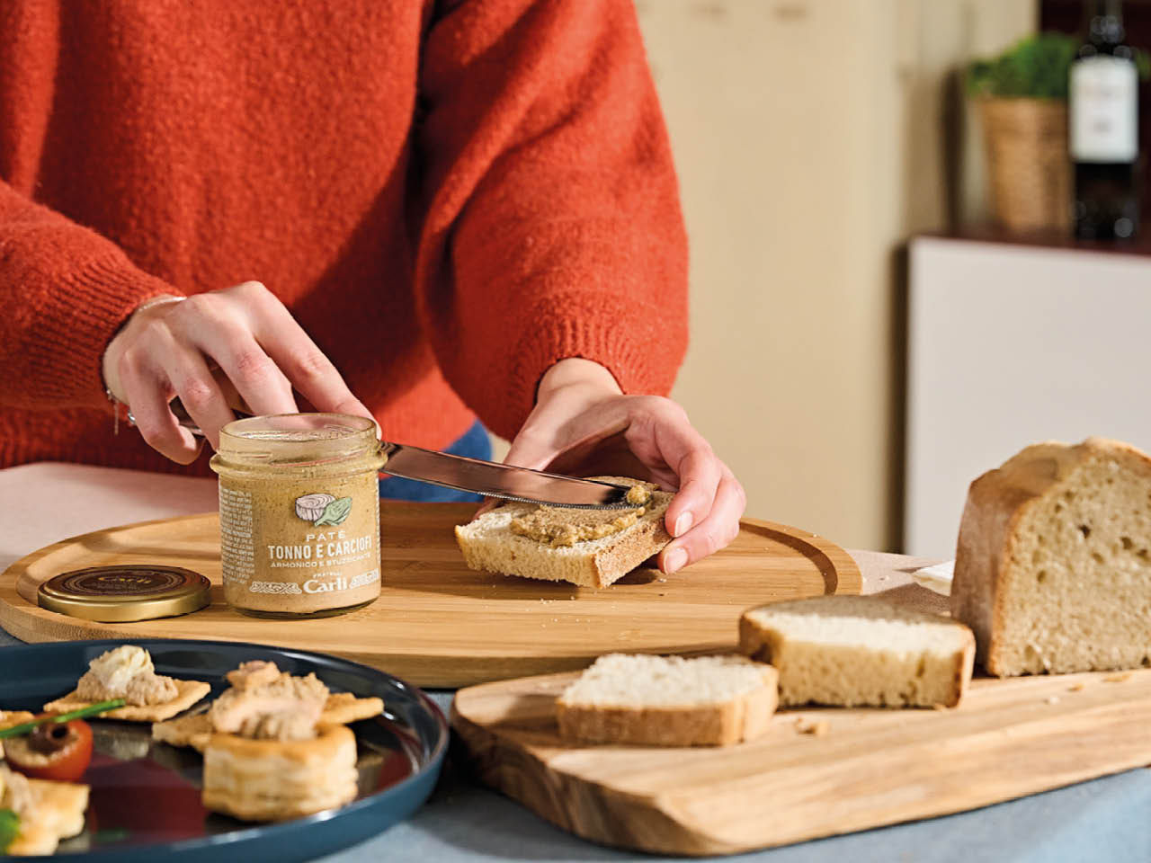 Paté di Tonno e Carciofi spalmato su pane