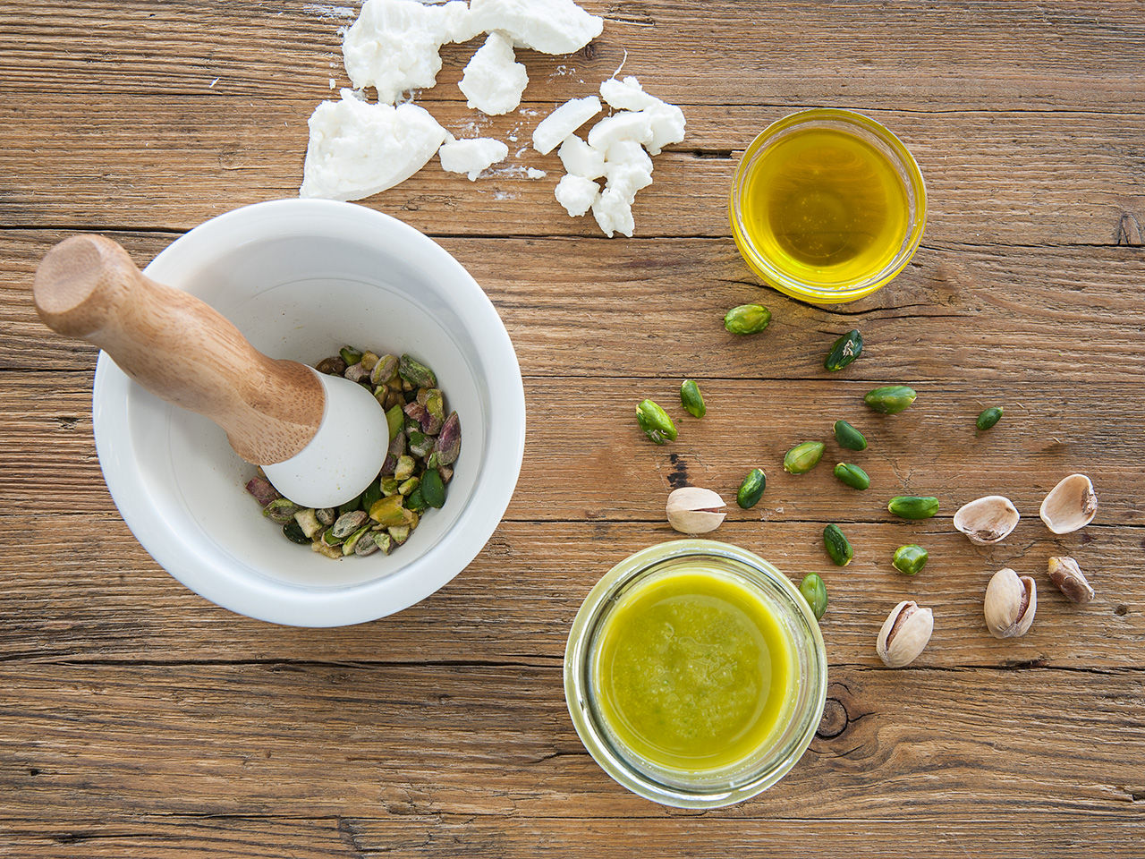 pistacchi e pesto di pistacchi