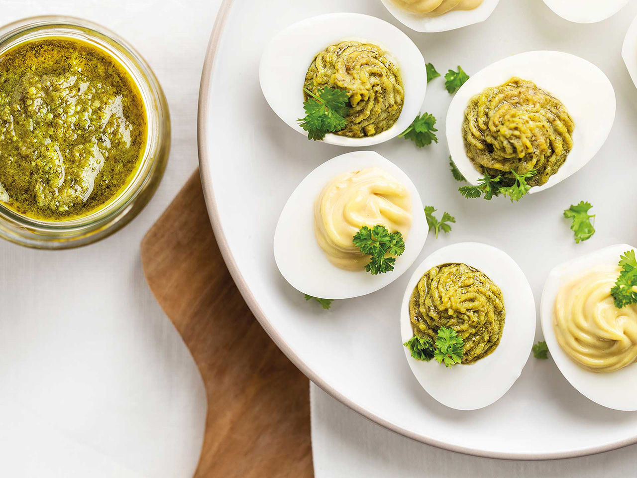 Uova sode con salsa verde