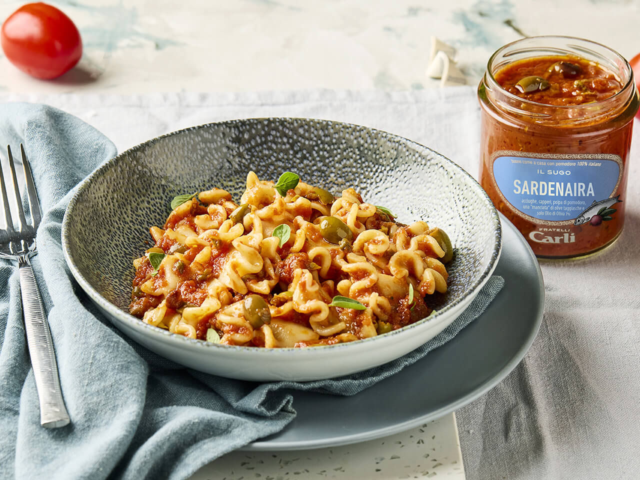 Lasagnette ricce con Sugo Sardenaira